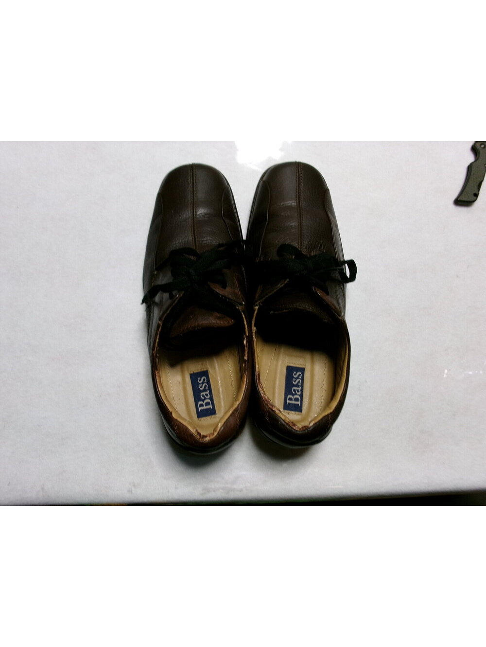 BASS- 9.5 M Men's Brown Leather Cap Toe Oxford Dress Shoes